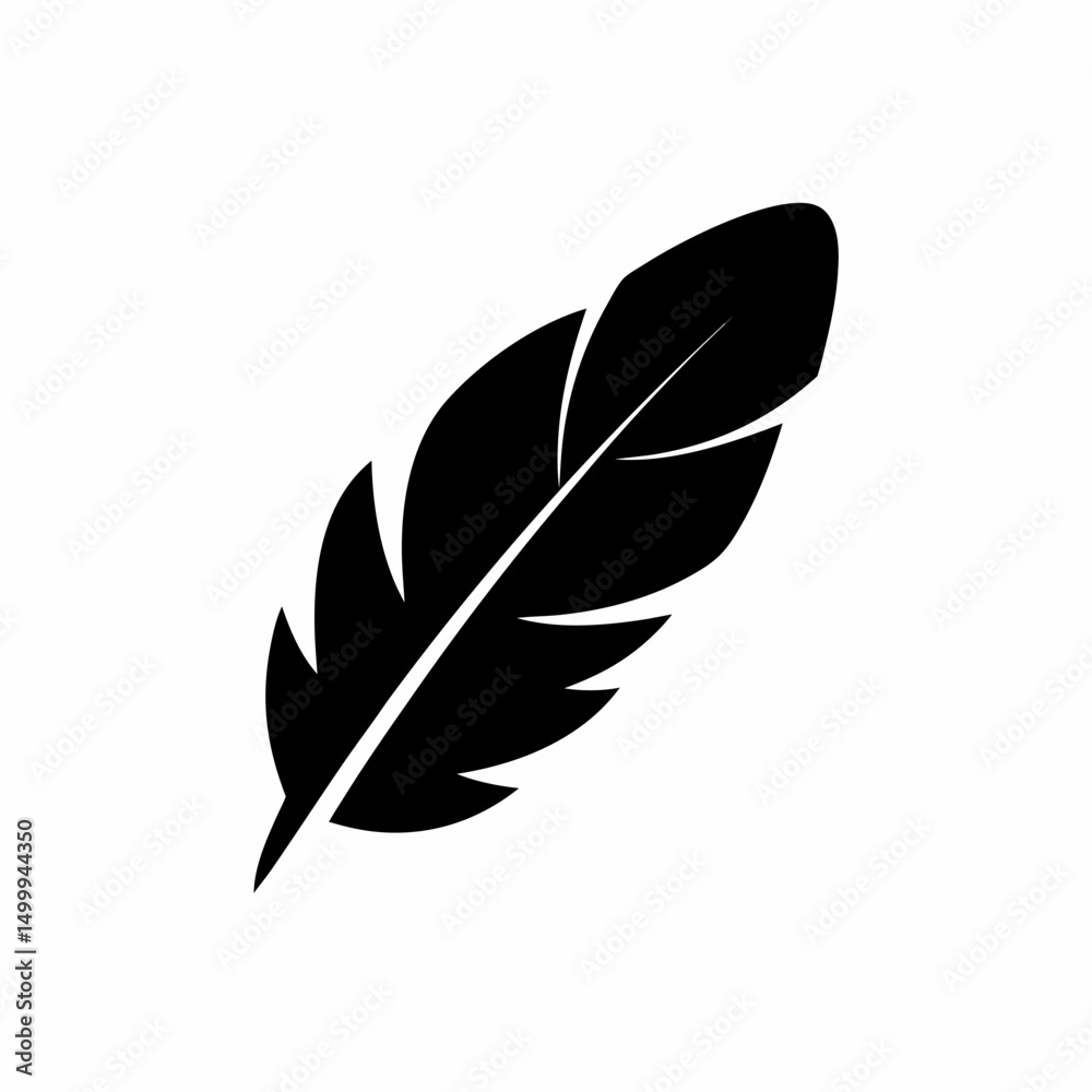 Fototapeta premium creative and simple minimal details Outline silhouette Simple vector icon leaf illustration 