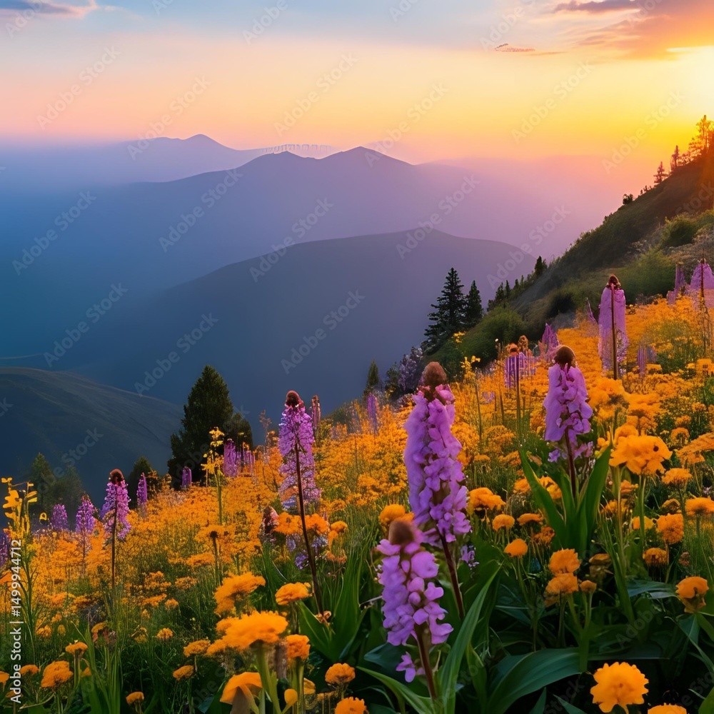 Obraz premium sunrise in the mountains