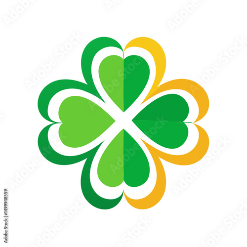 Simple Clover Leaf Vector Silhouette Design Transparent Background
