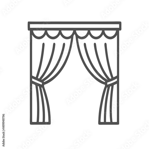 Elegant, decorative curtains with a flowing design, perfect for enhancing any interior space.