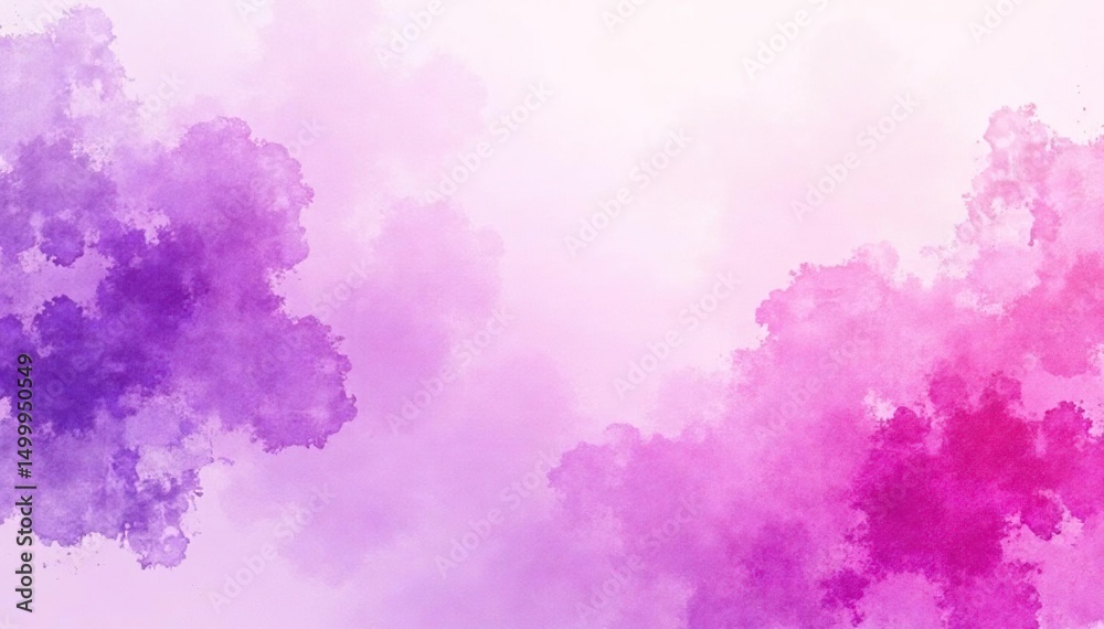 Fototapeta premium Pastel purple watercolor gradient wash, diagonal drips, fractal shapes , vibrant, abstract, background