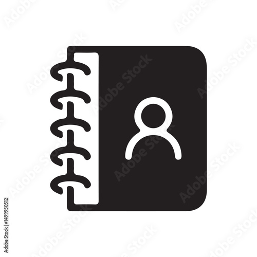 Contact book icon. vector illustration eps 10