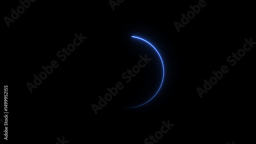 Wallpaper Mural abstract circle loading illustration. black background 4k illustration. Torontodigital.ca