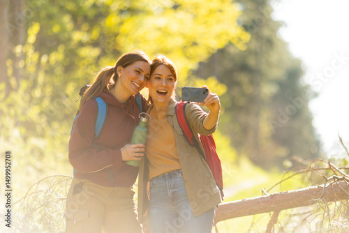 Friends share joyful moment...
