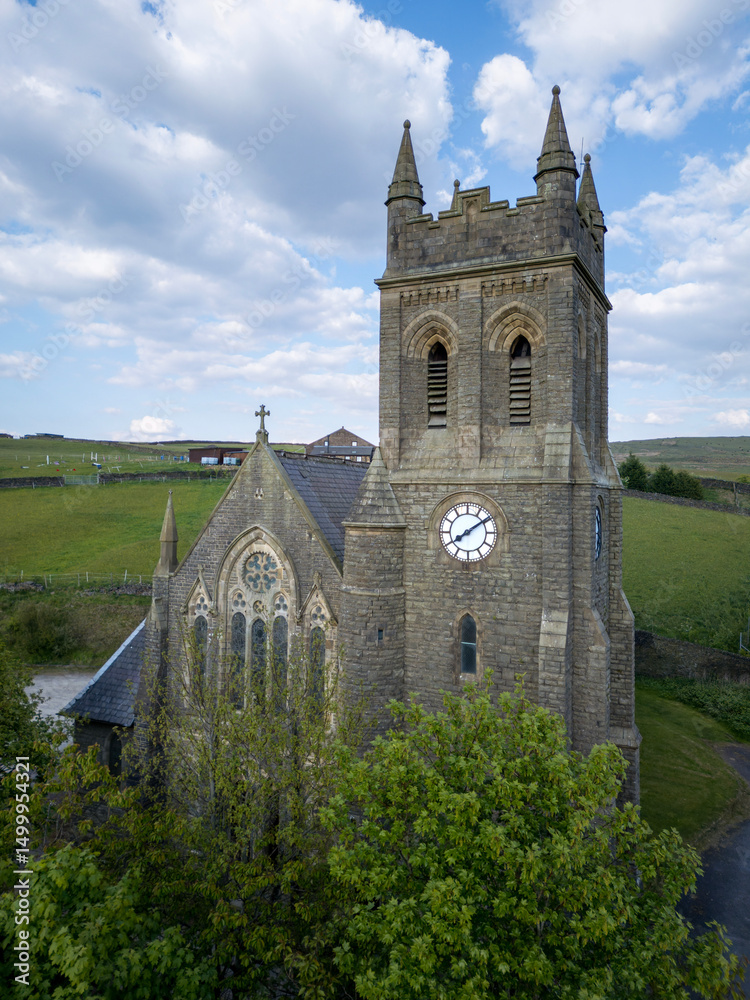 Fototapeta premium Series 2, St John the Evangelist Church in Whitworth, Rochdale