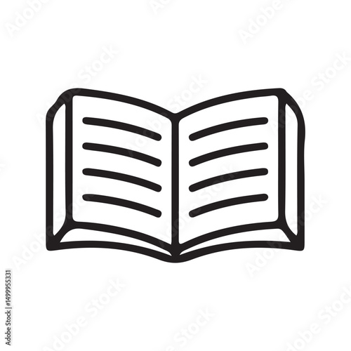 Book icon. open book icon vector. ebook icon. vector illustration eps 10
