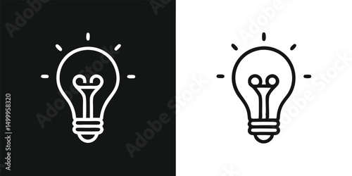Bright electric lightbulb vector icon illuminating the concept of business innovation and creative power