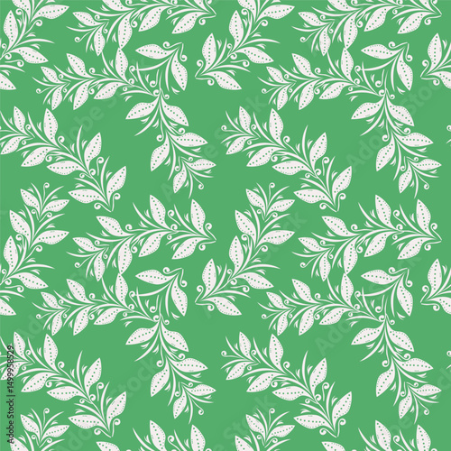 Digital textile design Beautiful leaf ethnic style colorful seamless floral hand made pattern ready for print