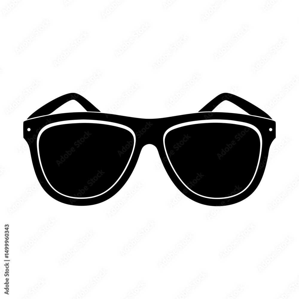 Fototapeta premium Basic Sunglasses silhouette vector