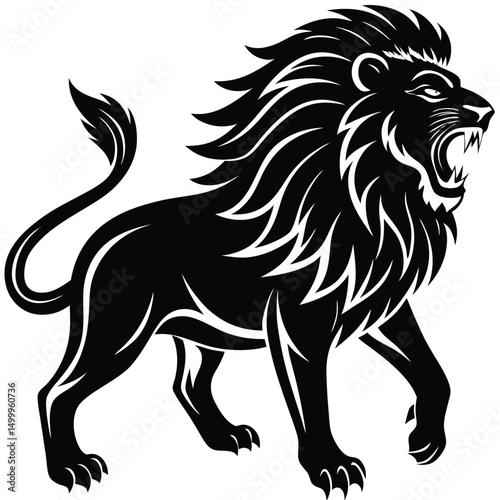 Roaring Lion Side Profile Silhouette