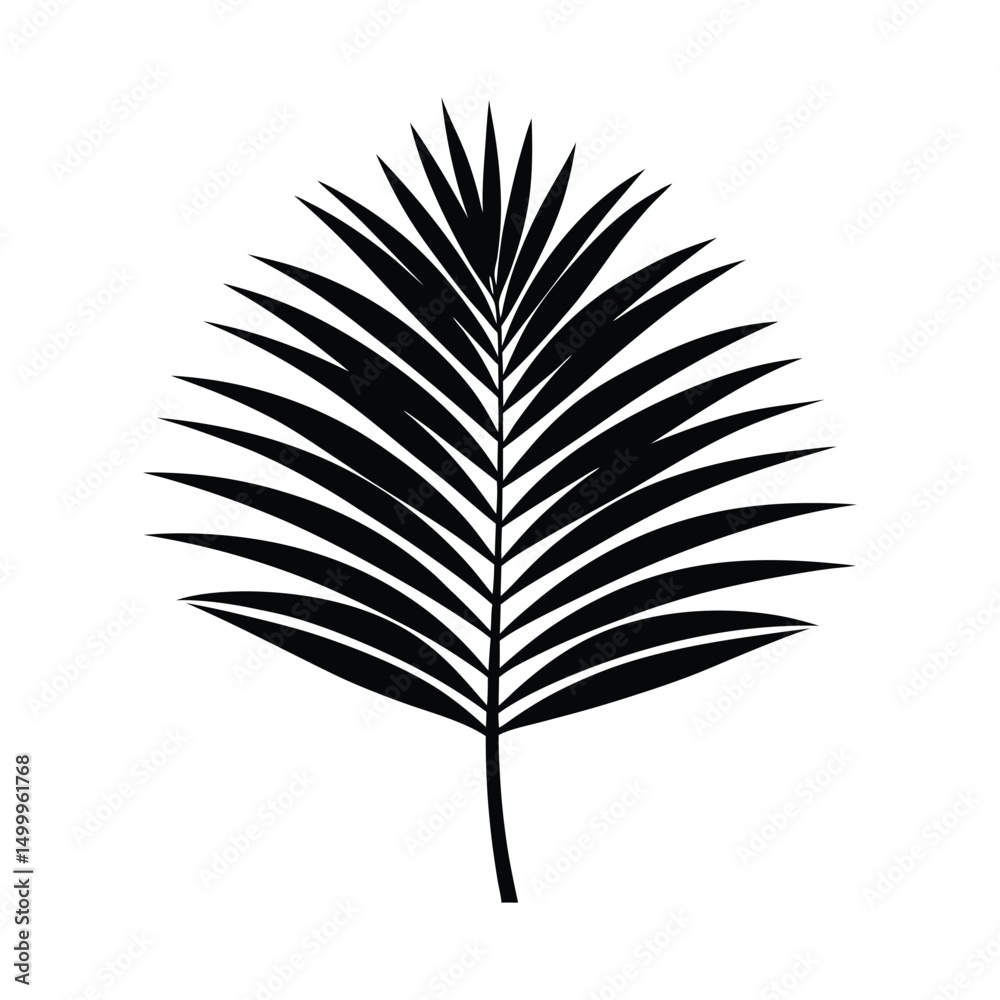 Palm leaf silhouette vector art illustration Palm leaf silhouette vector art illustration