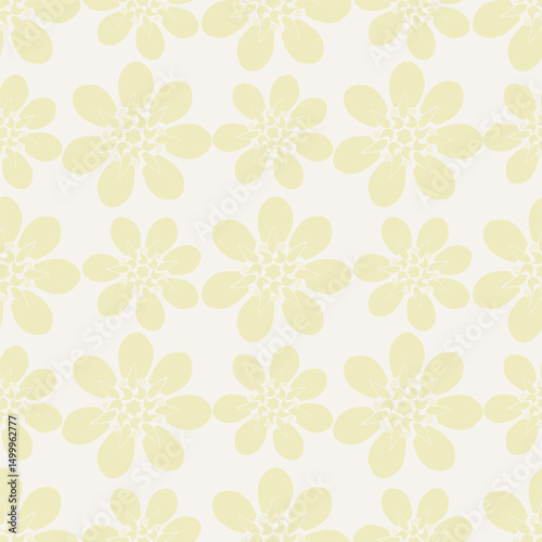 Seamless pattern with floral motifs. Vector illustration.	