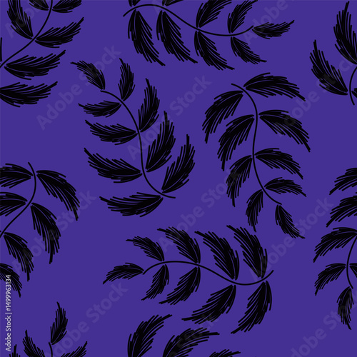 Digital textile design Beautiful leaf ethnic style colorful seamless floral hand made pattern ready for print