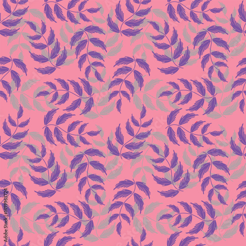 Digital textile design Beautiful leaf ethnic style colorful seamless floral hand made pattern ready for print