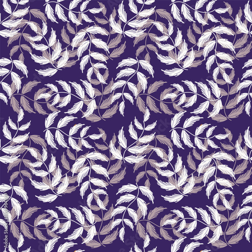 Seamless pattern with floral motifs. Vector illustration.	