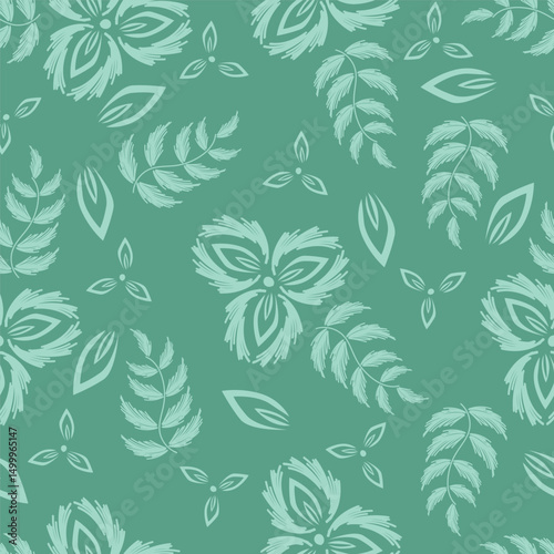 Digital textile design Beautiful ethnic style colorful seamless floral hand made pattern ready for print
