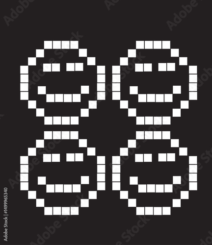 Vector set of pixel art music icons with notes, instruments and audio symbols. 8-bit retro pixel vector art	