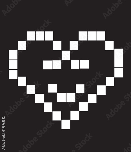 Vector set of pixel art music icons with notes, instruments and audio symbols. 8-bit retro pixel vector art	
