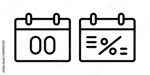Vector calendar icon for important date reminders and scheduled business events