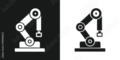 Vector illustration of office tools and technology icons including computer, camera, microscope, and security symbols
