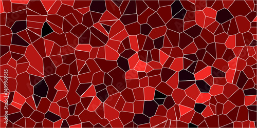 Geometric polygonal colored background for interior solutions or covers. Geometric Retro tiles pattern and Voronoi diagram background. Abstract colorful background with triangles. Fabric vintage print