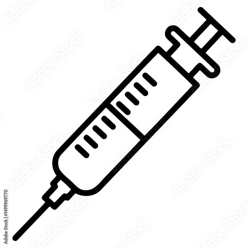 vaccination syringe icon for immunization concept