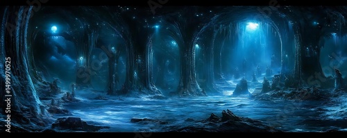 Bioluminescent Cave Fantasy