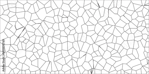 Mosaic broken tiles design stained seamless geometric retro pattern. A Complex Digital Fractal Pattern and Interwoven Algorithmic Details. oronoi diagram background and Seamless pattern with 3d shapes