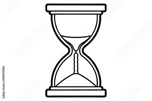 Timer Sand Hourglass Icon Flat Vector Illustration Design.