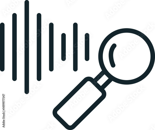 Magnifying glass analyzing smart city data stream