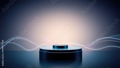 Geometric Scanlines Overlay on Modern Product Design