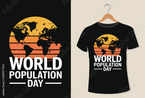 World Population day vector t-shirt design.