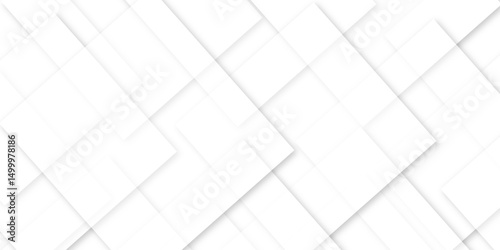 Abstract white and gray technology concept diamond triangle geometric line background. modern seamless business technology concept geometric shapes. squares and triangle with soft shadows as pattern.