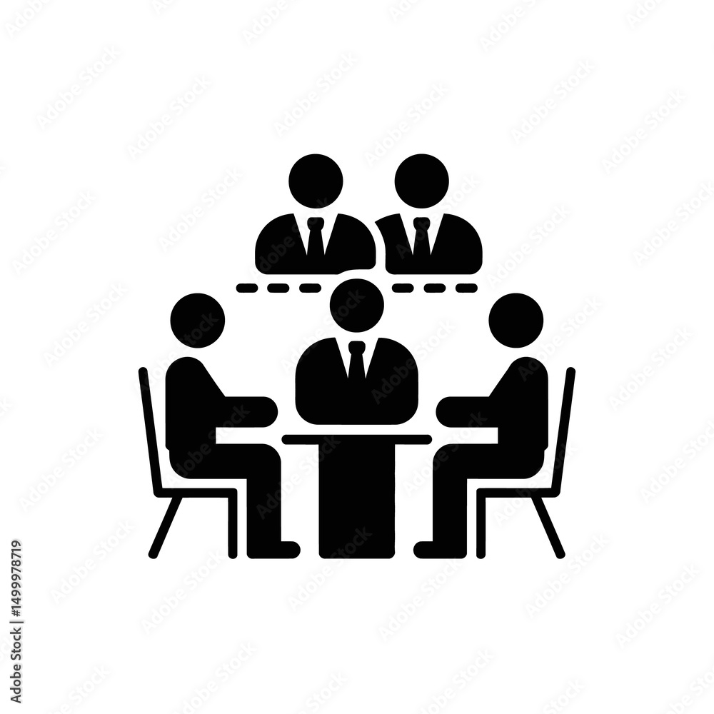 Business meetings icon, Conversation, discussion sign symbol Business meetings icon, Conversation, discussion sign symbol