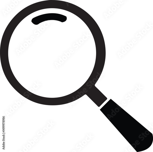Magnifying Glass Icon for Research and Investigation vector
