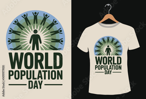 World Population day vector t-shirt design.