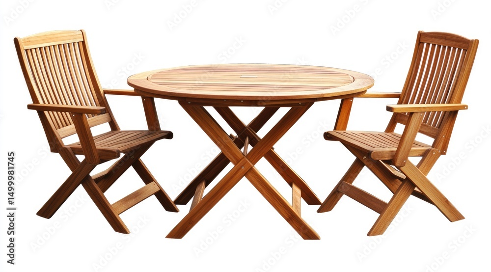 Wooden outdoor bistro set Wooden outdoor bistro set