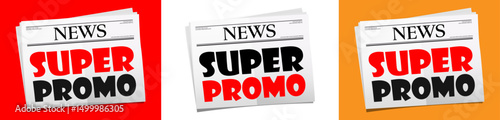 " Super Promo " on newspaper title	