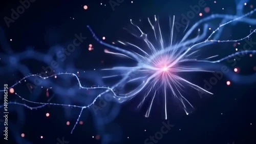 Simulating Brain Activity Nerve Cell Connections Animation