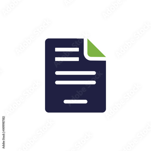 A sleek and modern file icon design illustrating a document that features a distinct folded corner, symbolically representing digital files along with effective data management solutions