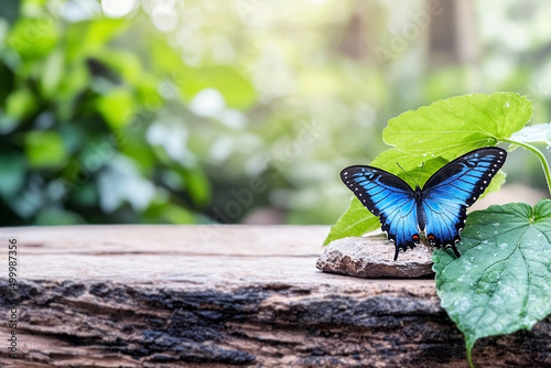 Natural Background with Butterfly for Creative Templates