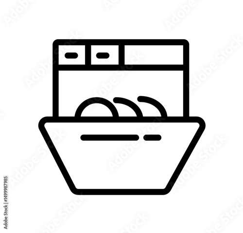 dishwasher vector icon