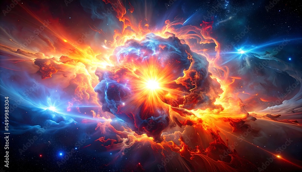 Obraz premium Cosmic Nebula Explosion.