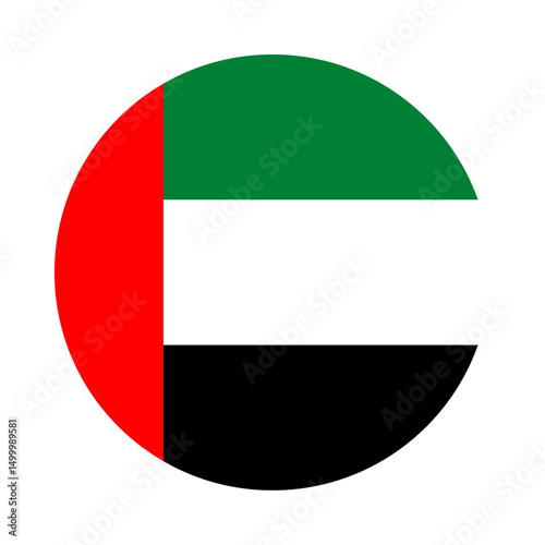 Round United Arab Emirates flag icon