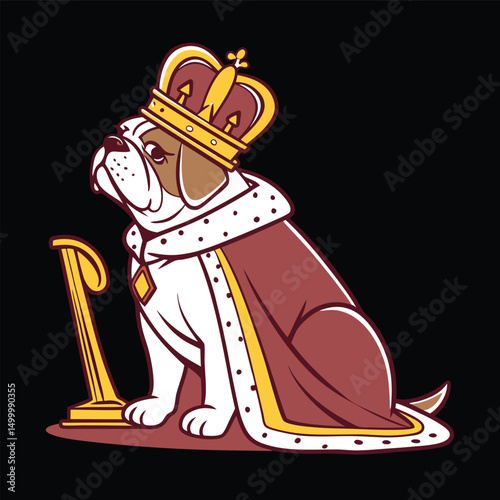 bull dog vector and icon
