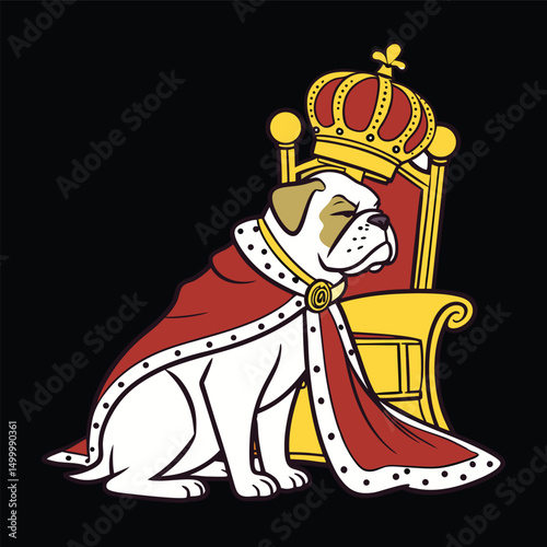 bull dog vector and icon