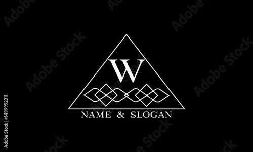 Vector logo design template with initial W. Monogram design for business sign, label, badge and more