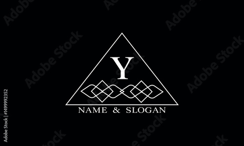 Vector logo design template with initial Y. Monogram design for business sign, label, badge and more