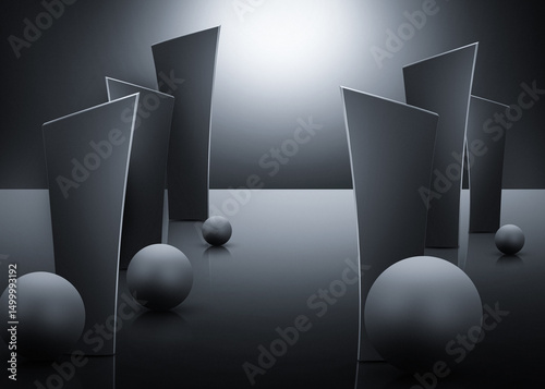 3D render elements abstract texture background for product showcase display 