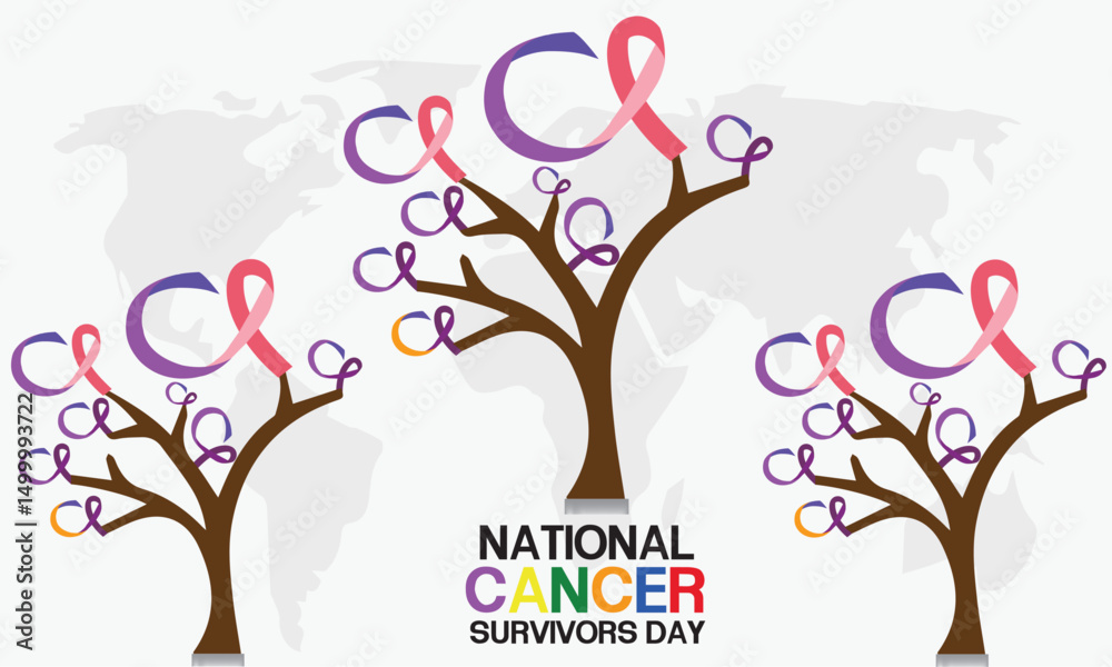 Fototapeta premium National Cancer Survivors Day vector illustration